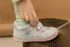 Кросівки для дівчинки D.D.Step Pink з квітковим принтом